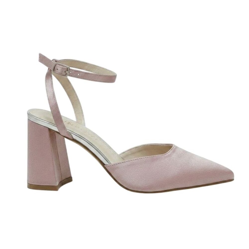 Rainbow Womens/Ladies Aria Block Heel Court Shoes / Dusk Rose